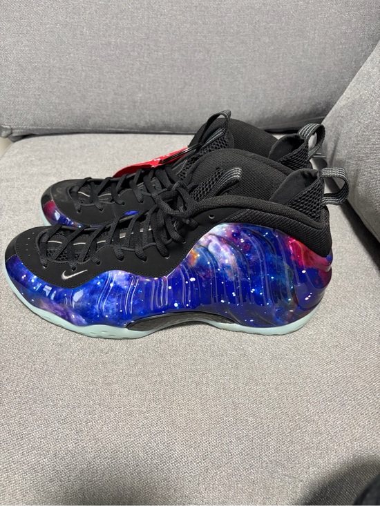 Nike Other - Nike Galaxy-Print Foamposite Sneakers Black Blue Purple Red